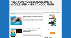 Desktop Screenshot of homeschoolmathonline.com