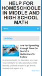 Mobile Screenshot of homeschoolmathonline.com