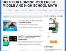 Tablet Screenshot of homeschoolmathonline.com